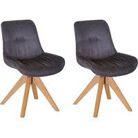 Esszimmerstuhl 2er-Set Kunstleder in dunkelgrau TARRAS-123 mit Stativgestell in Eiche, 360° drehbar, b/h/t: ca. 55/84/60 cm Esszimmerstuhl 2er-Set Kunstleder in dunkelgrau TARRAS-123 mit Stativgestell in Eiche, 360° drehbar, b/h/t: ca. 55/84/60 cm von LOMADOX