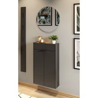 Lomadox - Garderobe Flurgarderobe schmal in grau mit Eiche ABERDEEN-01 modern 3-teilig mit 1 Garderobenpaneel von LOMADOX