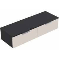 Garderoben Hängekonsole mit 2 Schubladen Slimline Creme-Grafit CANDELA-02 b/h/t: 104,9x23,2x36,1cm von LOMADOX