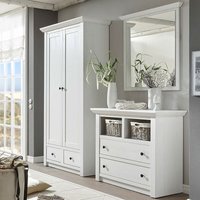 Lomadox - Garderoben-Kombination WINGST-61 im Landhaus Stil in Pinie weiß Nb. mit Garderobenschrank Kommode b/h/t ca. 220x206x45cm Lomadox - Garderoben-Kombination WINGST-61 im Landhaus Stil in Pinie weiß Nb. mit Garderobenschrank Kommode b/h/t ca. 220x206x45cm von LOMADOX