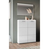 Lomadox - Garderoben-Set 2-teilig mit Spiegel weiß Hochglanz MALABO-129 Lomadox - Garderoben-Set 2-teilig mit Spiegel weiß Hochglanz MALABO-129 von LOMADOX