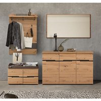 Garderoben Set 4-teilig in Artisan Eiche Nb. mit Graphit MANRESA-36 mit Schuhbank inkl. Sitzkissen Garderoben Set 4-teilig in Artisan Eiche Nb. mit Graphit MANRESA-36 mit Schuhbank inkl. Sitzkissen von LOMADOX