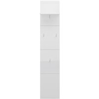 Garderobenpaneel 30 cm breit weiß Hochglanz MALABO-129 - weiß von LOMADOX