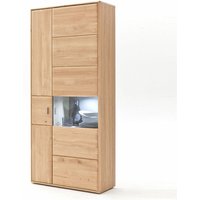 Große Vitrine TIJUANA-05 aus massiver Eiche Bianco mit 12 Fächern - b/h/t: 94/206/39cm Große Vitrine TIJUANA-05 aus massiver Eiche Bianco mit 12 Fächern - b/h/t: 94/206/39cm von LOMADOX