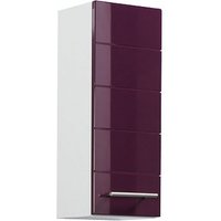 Hängeschrank ATLANTA-03, Hochglanz Aubergine, b x h x t ca.: 25 x 64 x 20cm - violett von LOMADOX