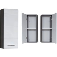 Lomadox - Hängeschrank LISBOA-19 in Weiß Hochglanz mit Sardegna Rauchsilber, b/h/t: ca. 30/77/24 cm Lomadox - Hängeschrank LISBOA-19 in Weiß Hochglanz mit Sardegna Rauchsilber, b/h/t: ca. 30/77/24 cm von LOMADOX
