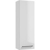 Hängeschrank MESSINA-107, 22 cm tief, in weiß Hochglanz mit Metallgriff in schwarz, B/H/T: ca. 30/90/22 cm Hängeschrank MESSINA-107, 22 cm tief, in weiß Hochglanz mit Metallgriff in schwarz, B/H/T: ca. 30/90/22 cm von LOMADOX