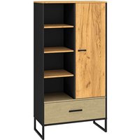 Highboard 80cm breit, schwarz mit Eiche und sandfarben, CASPER-131 Highboard 80cm breit, schwarz mit Eiche und sandfarben, CASPER-131 von LOMADOX