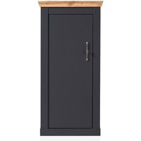 Highboard Kommode im Landhaus Stil CESENA-61 in anthrazit mit Wotan Eiche Nb., b/h/t ca. 72/146/38 cm - anthrazit von LOMADOX