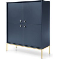 Highboard in blau, Fußgestell goldfarben, MALAGA-160 Highboard in blau, Fußgestell goldfarben, MALAGA-160 von LOMADOX