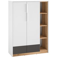 Highboard in weiß mit Eiche und graphit, TIMARU-131 von LOMADOX