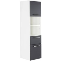 Hochschrank mit 2 Türen und Schublade Seidenglanz anthrazit, LAGOS-02 B x H x T ca. 35,2 x 134,5 x 36,8cm Hochschrank mit 2 Türen und Schublade Seidenglanz anthrazit, LAGOS-02 B x H x T ca. 35,2 x 134,5 x 36,8cm von LOMADOX