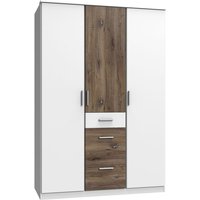 Jugendzimmer Kleiderschrank JOHANNESBURG-43 in weiß mit Eiche Nb., b/h/t: ca. 135/199/58 cm Jugendzimmer Kleiderschrank JOHANNESBURG-43 in weiß mit Eiche Nb., b/h/t: ca. 135/199/58 cm von LOMADOX