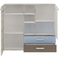Jugendzimmer Komplett mit Schreibtisch 4-teilig LEEDS-10 in Sandeiche Nb. mit weiß, Lava und Denim Blau Jugendzimmer Komplett mit Schreibtisch 4-teilig LEEDS-10 in Sandeiche Nb. mit weiß, Lava und Denim Blau von LOMADOX