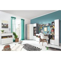 Jugendzimmer Set 6-teilig SEATTLE-133 mit Eckkleiderschrank in Beton weiß Eiche Jugendzimmer Set 6-teilig SEATTLE-133 mit Eckkleiderschrank in Beton weiß Eiche von LOMADOX