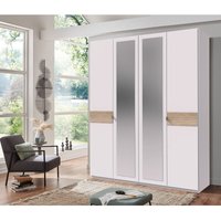 Kleiderschrank 4-türig 180 cm breit BRADFORD-43 weiß mit Eiche Kleiderschrank 4-türig 180 cm breit BRADFORD-43 weiß mit Eiche von LOMADOX