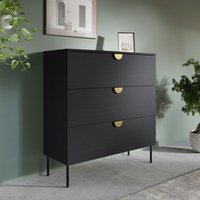 Kommode 100 cm in schwarz MOLONG-166 von LOMADOX
