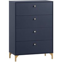 Kommode mit 4 Schubladen, 80cm breit, blau, ALBENGA-80 von LOMADOX
