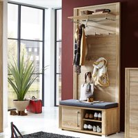 Lomadox - Kompaktgarderobe Sonoma Eiche hell GOCH-36 mit Schuhbank inkl. Sitzpolster b x h x t ca.: 90 x 196 x 36 cm Lomadox - Kompaktgarderobe Sonoma Eiche hell GOCH-36 mit Schuhbank inkl. Sitzpolster b x h x t ca.: 90 x 196 x 36 cm von LOMADOX