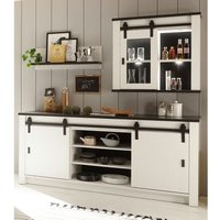 Lomadox - Küchen Set mit Spültisch ca. 200 cm, Hängeschrank und Regal SHELTON-61 in Pinie weiß Nb. mit anthrazit Lomadox - Küchen Set mit Spültisch ca. 200 cm, Hängeschrank und Regal SHELTON-61 in Pinie weiß Nb. mit anthrazit von LOMADOX