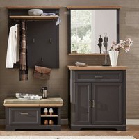 Landhaus Garderoben-Set JÜLICH-36 in graphit mit Artisan Eiche, 210/204/41 cm Landhaus Garderoben-Set JÜLICH-36 in graphit mit Artisan Eiche, 210/204/41 cm von LOMADOX
