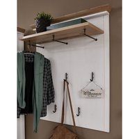 Landhaus Garderobenpaneel mit Hutablage JÜLICH-36 in Pinie weiß mit Artisan Eiche, B/H/T: 93/107/30 cm Landhaus Garderobenpaneel mit Hutablage JÜLICH-36 in Pinie weiß mit Artisan Eiche, B/H/T: 93/107/30 cm von LOMADOX
