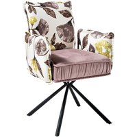 Armlehnenstuhl Essbereich AMSTERDAM-119 im Retro Design, Samtoptik flower/altrosa, BxHxT: ca. 60x90x46 cm Armlehnenstuhl Essbereich AMSTERDAM-119 im Retro Design, Samtoptik flower/altrosa, BxHxT: ca. 60x90x46 cm von LOMADOX