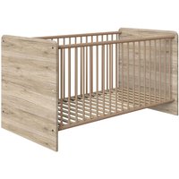Lomadox - Babybett Gitterbett mit Schlupfsprossen in Eiche Liegefläche 70x140 cm CANTON-43 von LOMADOX