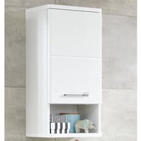 Lomadox - Badezimmer Hängeschrank in weiß mit weiß Hochglanz MANACOR-19, b/h/t ca. 37/76/28 cm von LOMADOX