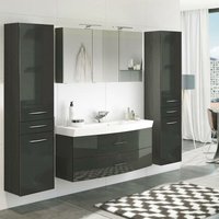 Lomadox - Badezimmer Komplett Set mit 2 Hochschränken FLORIDO-03 in Hochglanz grau b x h x t: ca. 230 x 200 x 47 cm Lomadox - Badezimmer Komplett Set mit 2 Hochschränken FLORIDO-03 in Hochglanz grau b x h x t: ca. 230 x 200 x 47 cm von LOMADOX