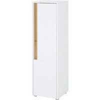 Lomadox - Badezimmer Seitenschrank 34cm in Weiß mit Eiche, mit 1 Tür - CRISP-61 Lomadox - Badezimmer Seitenschrank 34cm in Weiß mit Eiche, mit 1 Tür - CRISP-61 von LOMADOX