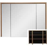 Lomadox - Badezimmer Spiegelschrank 100 cm HARLOW-56 Eiche (Hunton-Oak) , b/h/t: ca. 100/75/16 cm von LOMADOX