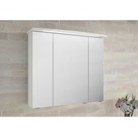 Badezimmer Spiegelschrank FES-4010-66 mit Koprus in weiß glanz, inkl. led - b/h/t: 82/72/27cm von LOMADOX