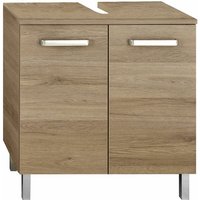 Lomadox - Badezimmer Waschtisch-Unterschrank OSTENDE-66 in Sanremo Eiche Terra quer Nb. - b/h/t: 60/62/33cm von LOMADOX