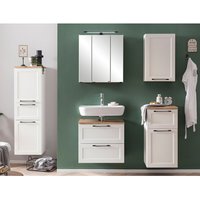 Lomadox - Badmöbel Komplettset im Landhaus Stil mit Midischrank & LED-Aufbauleuchte in weiß MARLING-03 Lomadox - Badmöbel Komplettset im Landhaus Stil mit Midischrank & LED-Aufbauleuchte in weiß MARLING-03 von LOMADOX