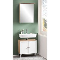 Lomadox - Badmöbel Set 2-teilig Eiche weiß matt JONA-80 Lomadox - Badmöbel Set 2-teilig Eiche weiß matt JONA-80 von LOMADOX