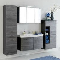 Lomadox - Badmöbel Set FLORIDO-03 Eiche Rauchsilber, Waschtisch mit 2 Türen, 65cm Midischrank, b x h x t: ca. 235 x 200 x 47 cm Lomadox - Badmöbel Set FLORIDO-03 Eiche Rauchsilber, Waschtisch mit 2 Türen, 65cm Midischrank, b x h x t: ca. 235 x 200 x 47 cm von LOMADOX