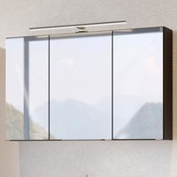 Badmöbel Spiegelschrank mit led 100 cm ARLON-03 graphit BxHxT 100x64x20 cm von LOMADOX