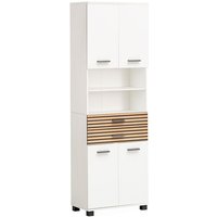 Lomadox - Badschrank 60 cm breit weiß matt, Akustikpaneel-Optik KANE-80 von LOMADOX