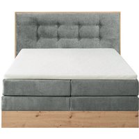 Lomadox - Boxspringbett 180 x 200 cm Hotellbett mit Bettkasten PARIS-09 in schlamm und Artisaneiche von LOMADOX