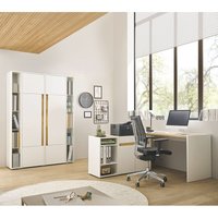 Büromöbel Set weiß mit Eiche CRISP-61 modern 7-teilig mit Schreibtisch Büromöbel Set weiß mit Eiche CRISP-61 modern 7-teilig mit Schreibtisch von LOMADOX