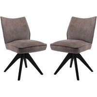 Esszimmerstuhl (2er Set), braun mit grau, FALLON-55 von LOMADOX