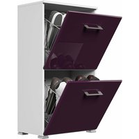 Lomadox - Garderoben Schuhschrank weiß/Brombeer Hochglanz el PASO-02 b/h/t: 52,4x95,7x31,6cm Lomadox - Garderoben Schuhschrank weiß/Brombeer Hochglanz el PASO-02 b/h/t: 52,4x95,7x31,6cm von LOMADOX