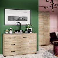 Lomadox - Garderobenmöbel Set Sideboard und Flurschrank Eiche hell CHEB-131 von LOMADOX