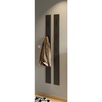 Lomadox - Garderobenpaneel Wandgarderobe 2er Set in grau ABERDEEN-01 mit ausklappbaren Metallhaken Lomadox - Garderobenpaneel Wandgarderobe 2er Set in grau ABERDEEN-01 mit ausklappbaren Metallhaken von LOMADOX