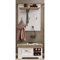 Lomadox - Garderobenset mit Sitzbank & Wandpaneel JÜLICH-36 in Pinie weiß mit Artisan Eiche, b/h/t: ca. 93/204/41 cm Lomadox - Garderobenset mit Sitzbank & Wandpaneel JÜLICH-36 in Pinie weiß mit Artisan Eiche, b/h/t: ca. 93/204/41 cm von LOMADOX