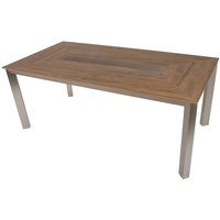 Lomadox - Gartentisch mit Platte in Teak-Optik GARDA-120, b/h/t: ca. 192/75/100 cm von LOMADOX