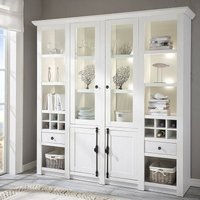 Lomadox - Großer Buffet-Schrank WINGST-61 im klassischen Landhaus Stil Dekor Pinie weiß Nb. inkl. led b/h/t ca. 194x207x45cm von LOMADOX