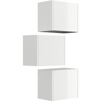 Hängeschrank 3er Set in weiß Hochglanz LIVIGNO-02 von LOMADOX