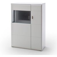 Lomadox - Highboard Vitrine weiß matt 90 cm ALIA-05 von LOMADOX